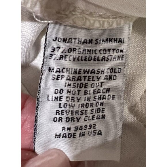 JONATHAN SIMKHAI Rae Gold Coated High Rise Skinny Jeans Sz 25 Split Hem - Picture 8 of 8